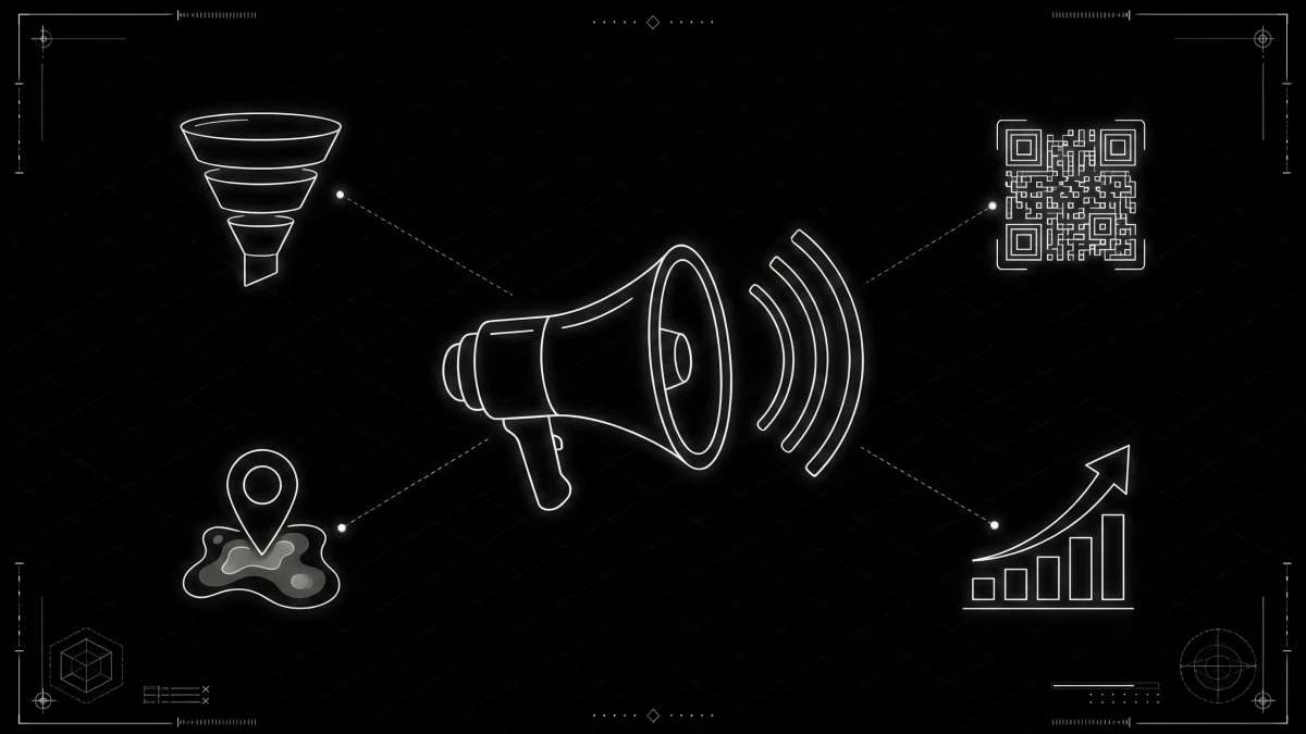 ISP marketing dashboard with campaign ROI, funnel and demand map